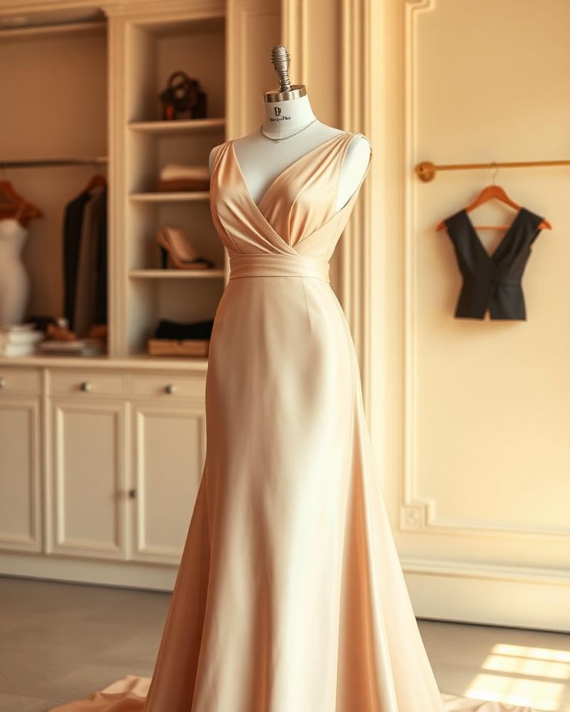 Evening gown fitting